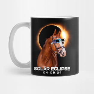 Riding Through the Eclipse: Horse Lover's Cosmic Adventure Tee Mug